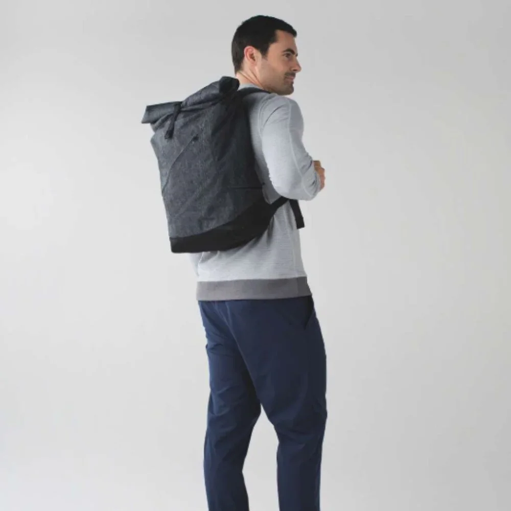 Lululemon Athletica Urbanathalon Backpack Embroidered Five Mill Grey $128.00